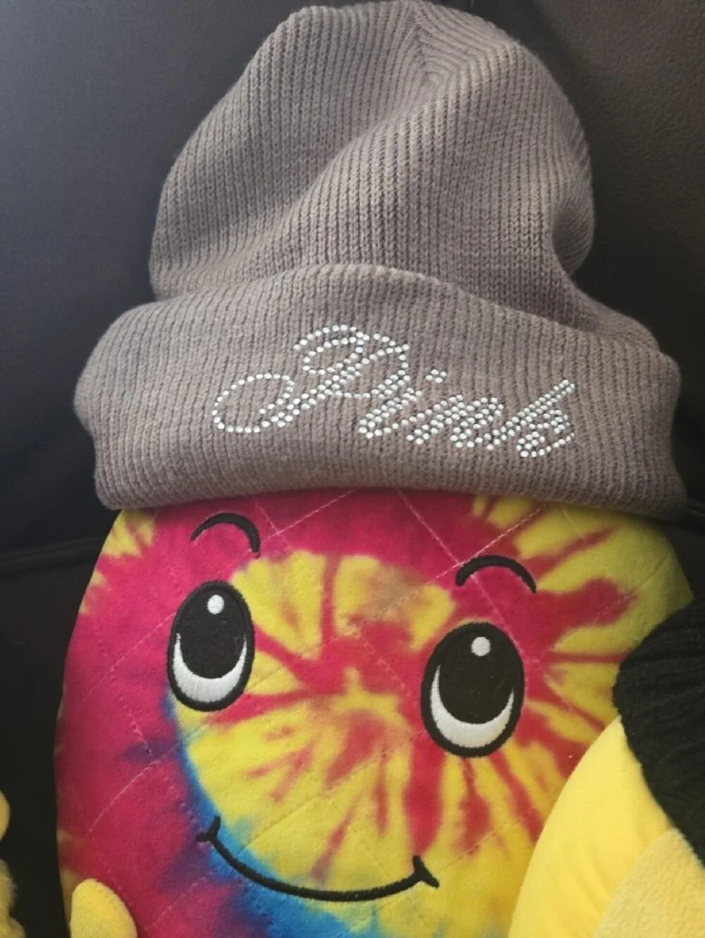 PINK Victoria's Secret Yellow & Black Neck Pillow with Plush Pals